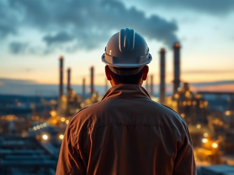 Industrial professional at a plant site